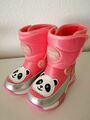 Winterstiefel für Mädchen Gr. 24 Rosa Stiefel mit Panda Motiv 
