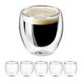 Espresso Gläser Espressotassen Kaffeegläser Thermogläser doppelwandig 6er Set