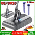 21.6V 9500mAh Akku für Dyson V8 SV10 Animal Absolute Staubsauger Sony /2x Filter