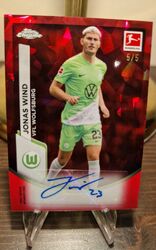 2023-24 Topps Chrome Sapphire  Jonas Wind -/5 Autograph VFL Wolfsburg