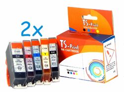 TS-Print Set Drucker Tinten-Patronen für Canon PGI-525 CLI-526 XL Pixma MX-880