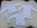 3er Set Pullover/Wickeloberteil weiß unisex 50 56 Baby Newborn