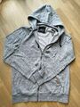 Jean Pascale, Herren, Sweatjacke mit Kapuze, grau melliert, Gr. S