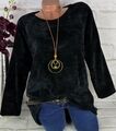 ITALY Sweatshirt Shirt Pullover Pulli Tunika Bluse Cord Look Kurz 46 48 50