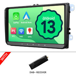 DAB+ 9" Autoradio Android 13 GPS NAVI für 2 DIN VW Golf 5 6 Passat Touran Tiguan