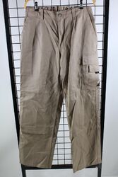 BP Arbeitsbekleidung beige-schwarze Hose Gr.48/S reine Baumwolle Top Zustand