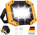 100W LED Arbeitsleuchte Akku Aufladbar Baustrahler Flutlicht Werkstattlampe DE