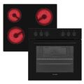 Telefunken ECH65A-B2 Einbauherd-Set | Backofen | Glaskeramikkochfeld | Edelstahl