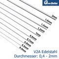 Federstahldraht Durchmesser 0,4 - 2mm Federdraht V2A Edelstahl Rostfreier Draht