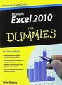 Excel 2010 für Dummies (Fur Dummies) von Harvey, Greg | Buch | Zustand gut