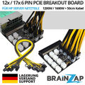 Breakout Board 12x / 17x HP Server Netzteil Mining 1600W 50cm 6+2 Pin PCIe Kabel