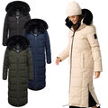 Navahoo Damen Winterjacke Steppjacke Winter Jacke lang warm Mantel Parker B990