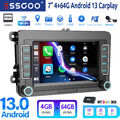 DAB+ Android 13 4+64G Carplay Autoradio Navi Für VW GOLF 5 6 Touran Tiguan Caddy