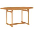 vidaXL Gartentisch 150x90x75 cm Teak Massivholz