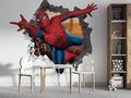 3D Spider-Man Stadt Loch Gebäude Tapete Wandgemälde Fototapete Wandaufkleber