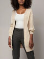 Strickjacke Cardigan Will's Vegan Store Cream Beige Zopfmuster Gr. M NEU