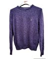 Pullover Uomo 100% Lambswool In Maglia Spesa Viola Tg. M Brand GANT