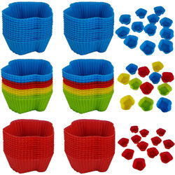 Muffinformen 24er Set Silikon Groß Cupcake Backformen Muffinförmchen BPA-Frei