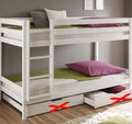 Kinderbett Etagenbett Hochbett Spielbett Stockbett weiss Lattenrost