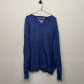 Tommy Hilfiger Pullover Gr. XL Blau Sweatshirt Premium Cotton