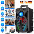 2000W Tragbarer Bluetooth Lautsprecher Stereo Subwoofer Musikbox Radio &Mikrofon