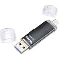 Hama FlashPen Laeta Twin USB-Zusatzspeicher Smartphone/Tablet Schwarz 128 GB USB