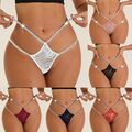 Sexy Damen Spitze G String Tangas mit Strass Akzenten in mehreren Farben