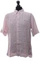 Tommy Hilfiger Kurzarm Freizeithemd Hemd L rosa gestreift Button-Down 100%Leinen