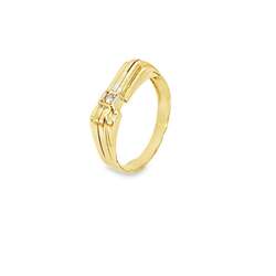 Ring Bicolor 750 / 18 Karat mit Brillant Gr. 63 Nr. 6002