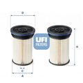 Kraftstofffilter Filtereinsatz 26.071.00 UFI für OPEL CHEVROLET