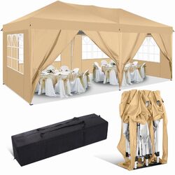 Pavillon 3x3/3x4,5/3x6m Wasserdicht Faltpavillon Partyzelt Gartenzelt UV Schutz