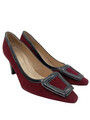 PETER KAISER Hochfront-Pumps Damen Gr. DE 37,5 rot-schwarz Casual-Look