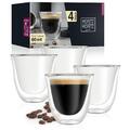 Moritz & Moritz 4  x 60 ml Doppelwand-Thermo-Gläser für Espresso Kaffee Coffee