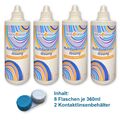 8x360ml LENS4LESS Kontaktlinsen Pflege Kombilösung All-In-One + Behälter