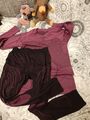 ❄❄☃️❄Crivit Sport Skiunterwäsche Damen Set Shirt & Hose GR. L 40 42 schwarz Lila