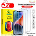 3x Panzerfolie für iPhone 15 14 13 12 11 8 X SE XR Pro Max Mini Echt SchutzGlas