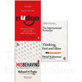 Nudge, Misbehaving,Thinking, Fast and Slow Daniel Kahneman 3 Books Set Paperback