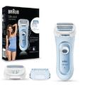 Braun Silk epil LS5 160 Blau Kabelloser elektrischer Damenrasierer Bequemlichkei