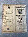Juni 1947 Western Pacific Railroad Co. Western Division Beschäftigung Zeitplan Nr. 34