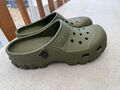 CROCS HERREN SLIPPER KULTIGE BEQUEME SCHUHE IN GRÜN UK HERREN 11