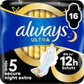 Always Ultra - Secure Night Extra Slipeinlagen Damen Größe 5 (16 Binden)