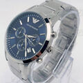 NEU Emporio Armani Herren Armbanduhr AR2448 Renato Silber Blau Chronograph DE///