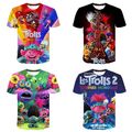 Kinder Erwachsene Trolls Poppy Cartoon 3D Kurzarm T-Shirt Pullover Tee Top DE