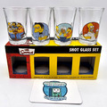 4er Set Simpsons Schnapsgläser Glas Shot Sammeln trinken Serie - NEU!!