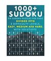 1000+ SUDOKU: Six Sudoku Puzzles per Page divided into 3 Difficulty Levels, Easy