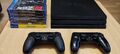 Sony PS4 PlayStation 4 Pro 1TB Spielkonsole - Schwarz + 2 Controller + Spiele