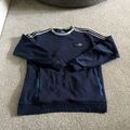 Adidas Team Trefoil Pullover Sweater Sweatshirt Retro Blau Herren Größe M