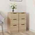 Sideboards 2 Stk. Sonoma-Eiche 30x30x70 cm Holzwerkstoff