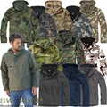 BRANDIT WINDBREAKER GEFÜTTERT REGENJACKE WINDJACKE KAPUZE SKI ARMY WINTERJACKE