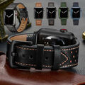 Apple Watch Armband Dots Echtes Leder Uhrenband Für iWatch 9 8 7 6 5 4 49mm 45mm